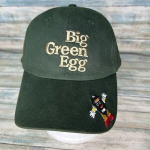 Big Green Egg Hat Cap Strap Back Adjustable Green Embroidered Logo Dad
